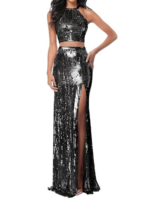Sherri Hill - Two-Piece Sequin Prom Dress
