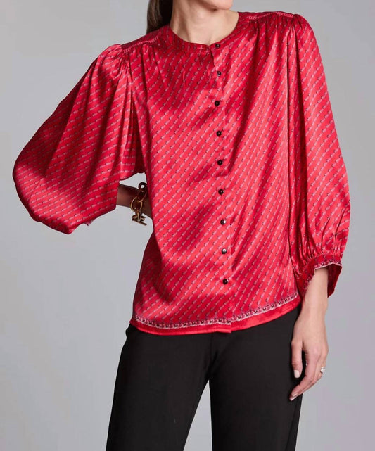 Tyler Boe - Carrie Silk Charmeuse Button Top