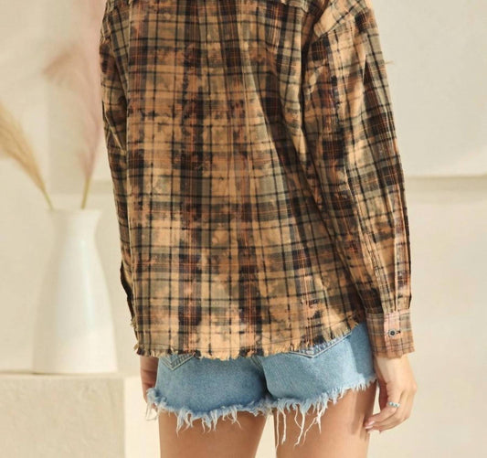 Faire - Bleached Plaid Shirt