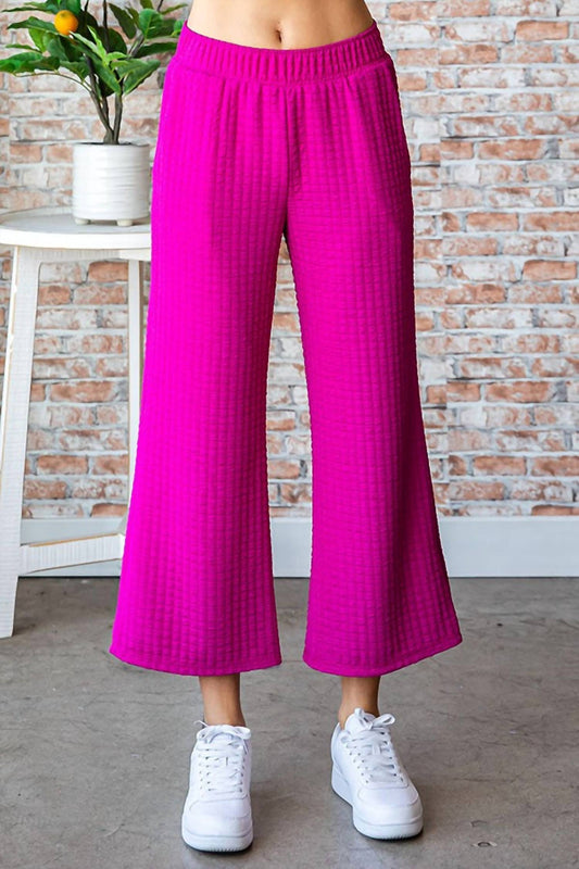 First Love - Textured Palazzo Pants