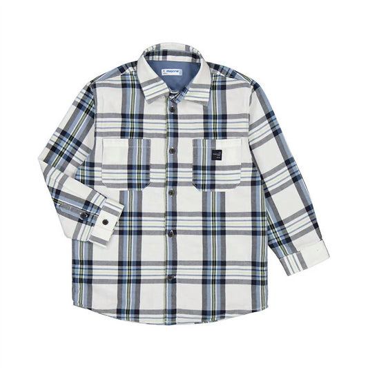 Mayoral - Boy's Plaid Long Sleeve Shirt