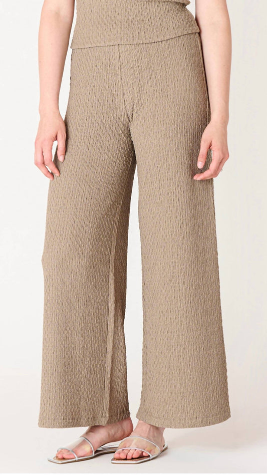Dex - Textured Wide Leg Pants