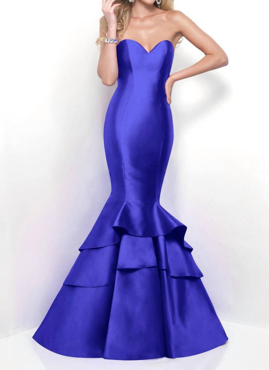 Blush Prom - Ruffled Mermaid Evening Gown