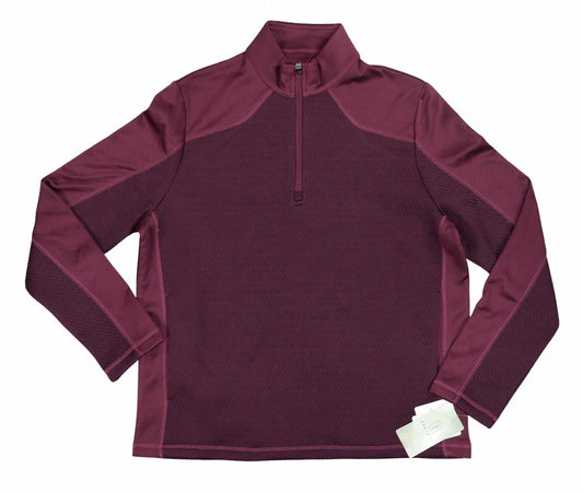 Pga Tour - Men's Thermal Stretch Textured 1/4 Zip Golf Pullover