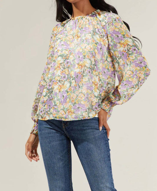 Sugarlips - Liane Floral Long Sleeve Blouse