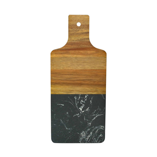 Creative Gifts International - Marble and Acacia Wood Handled Board
