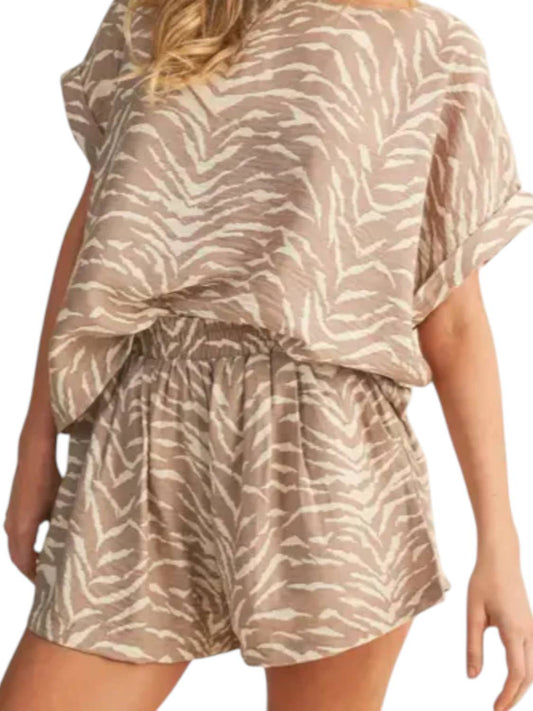 Klesis - Anything Goes Zebra Print Short Set