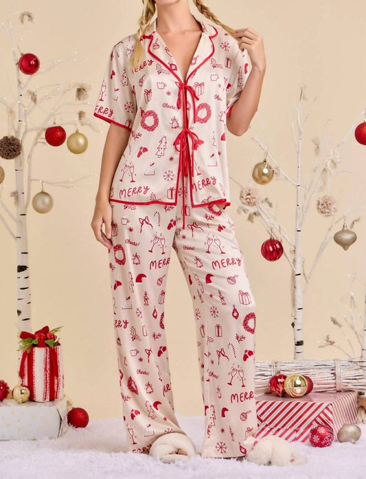 Main Strip - Holly Holiday Pajama Set