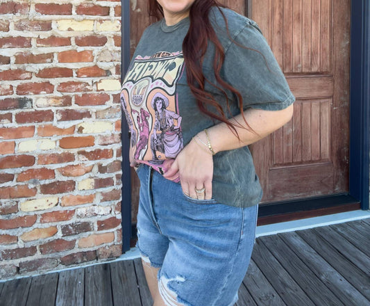 Risen - Sabrina High Rise Distressed Shorts