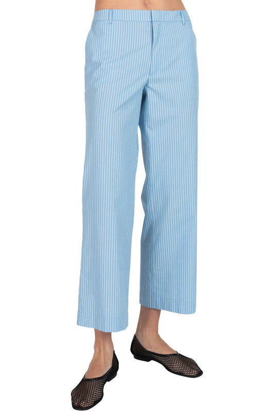 Atm - Superfine Twill Stripe Boyfriend Pant