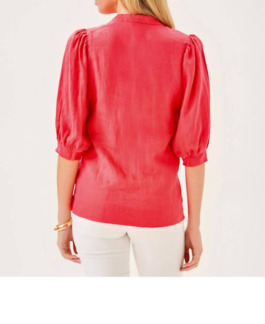 Lilly Pulitzer - Mialeigh Elbow Sleeve Linen Top