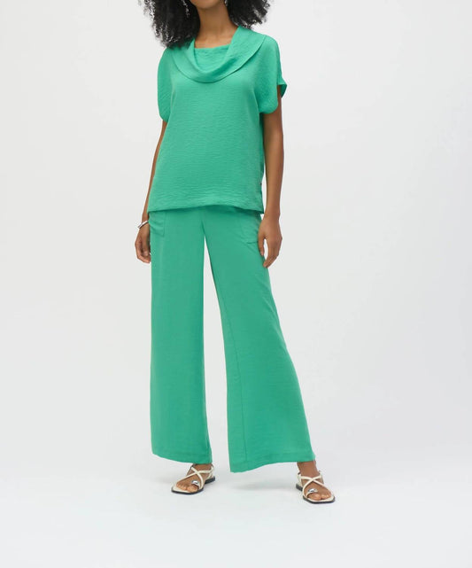 Joseph Ribkoff - Cowl Neck Short Sleeve Gauze Top