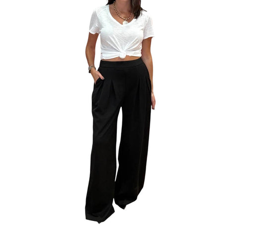 Bobi - Wide Leg Pleated Pant