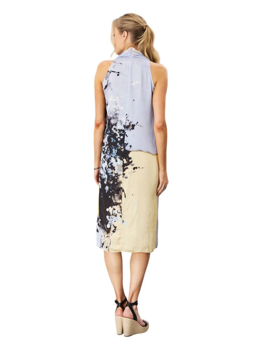 Lola & Sophie - Printed Funnel Neck Maxi Dress