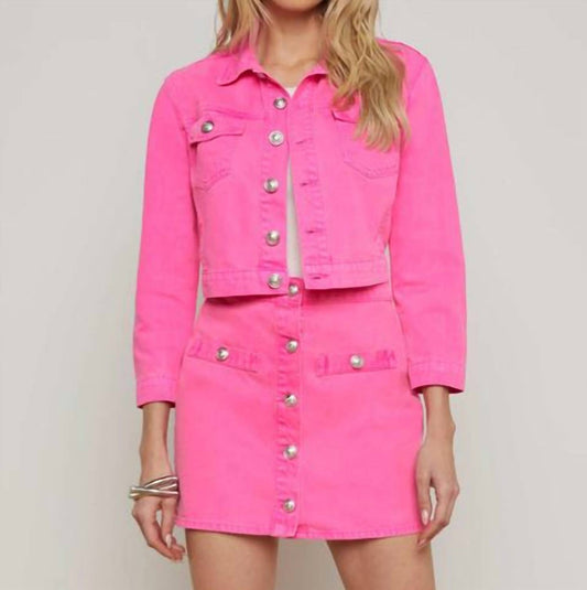 L'Agence - Kris Denim Mini Skirt