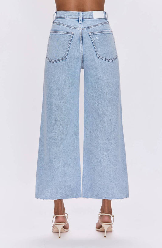Pistola - Ana Raw Hem Ankle Wide Leg Jeans