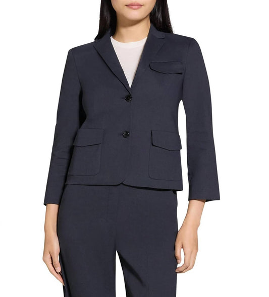 Theory - Shrunken Crunch Linen Blazer