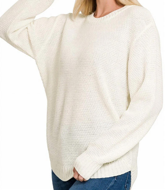 Zenana - Riley Round Neck Sweater