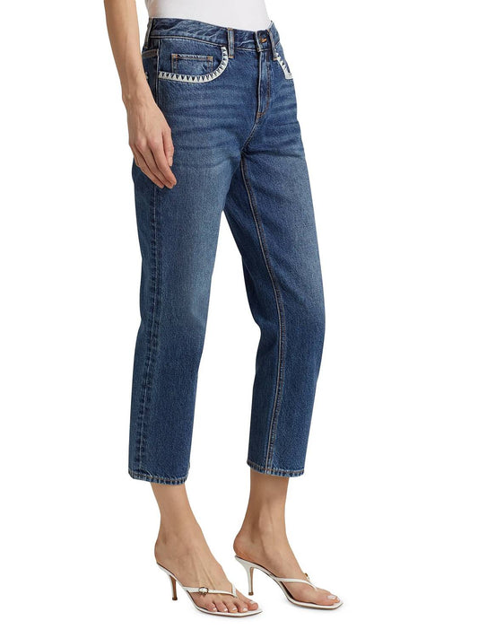 Ramy Brook - Crochet Trim Straight Leg Jeans