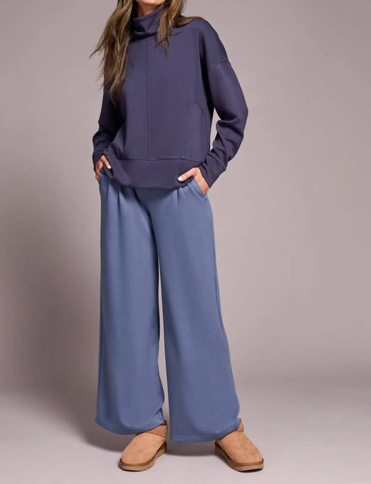 Tribal - Techno Lux Drop Shoulder Funnel Neck Top