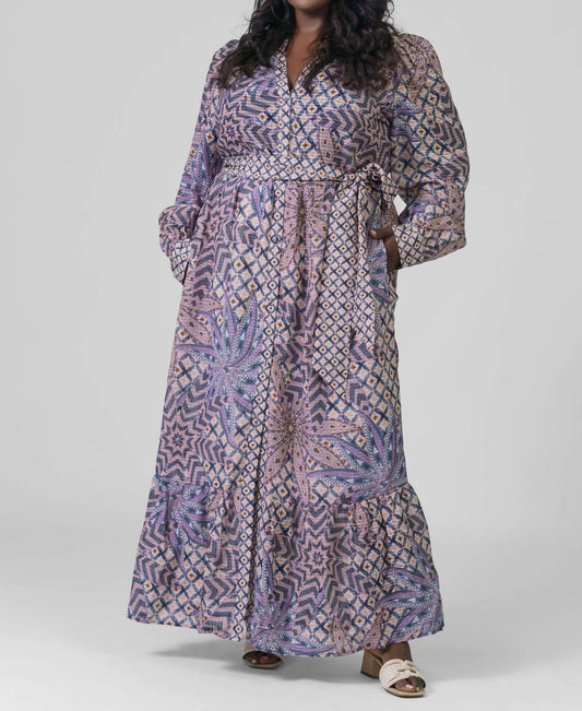 Marie Oliver - Hannon Button Down Long Sleeve Maxi Dress - Plus