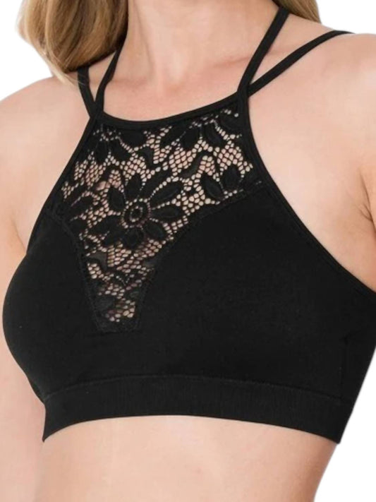 Zenana - Lace Removable Padding Bralette