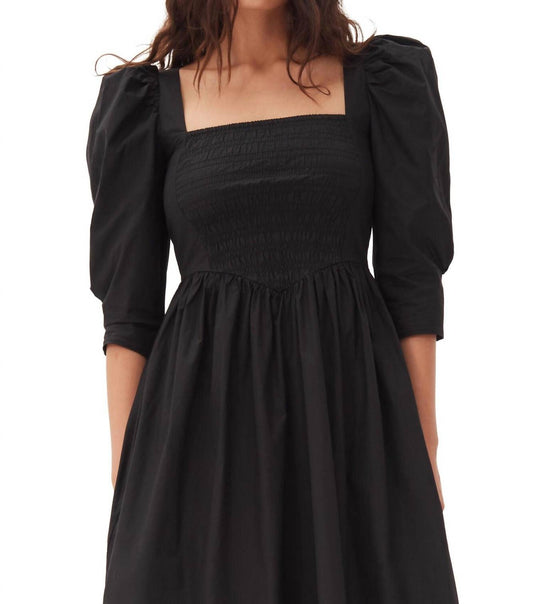 Ganni - Open Neck Smock Dress
