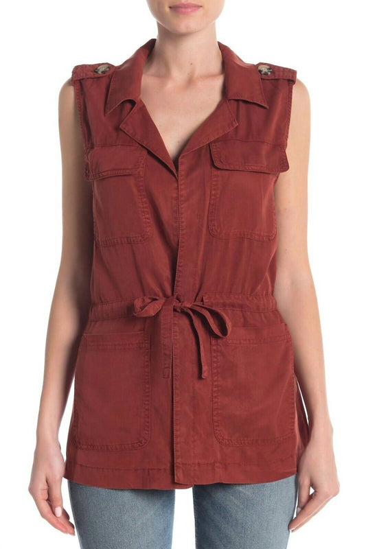 Sanctuary - Open Front Tie Waist Cargo Vest