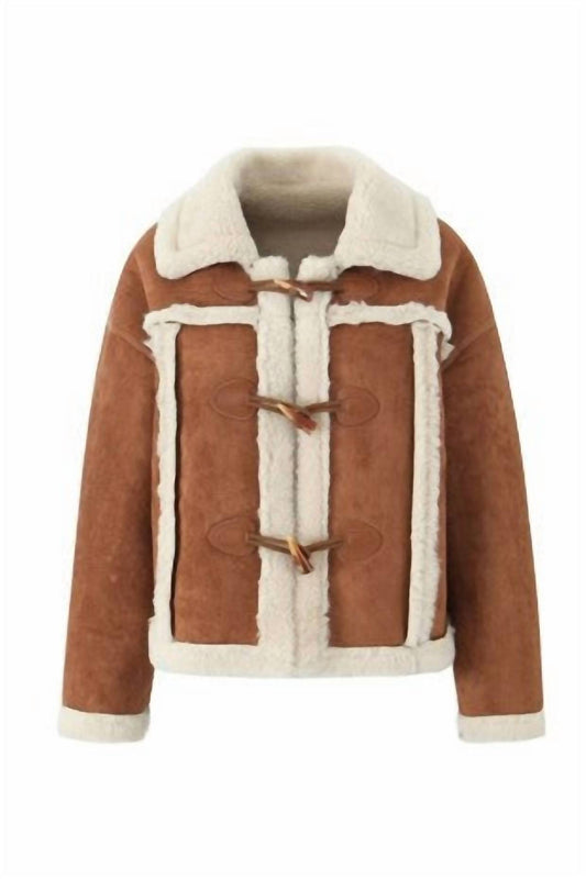 Sundayup - Women's Sherpa Lining Suede Jacket