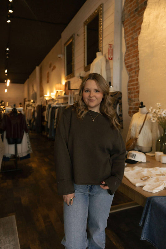 Miou Muse - Ribbed Sweater Top