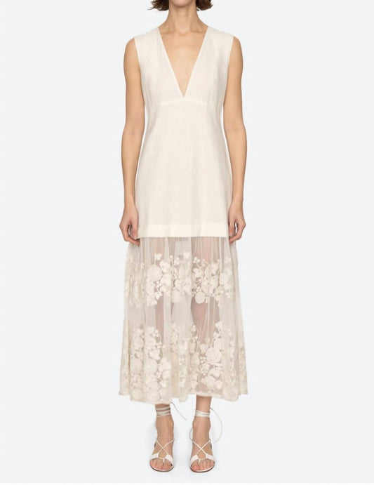 Sea - Arielle Lace V-neck Midi Dress