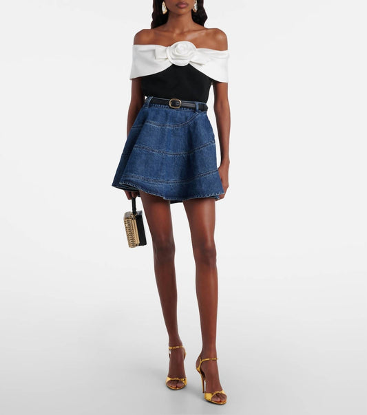 Self-Portrait - Crepe Flower Top