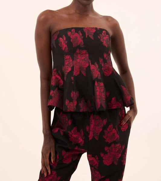 Misa Los Angeles - Piper Strapless Peplum Top