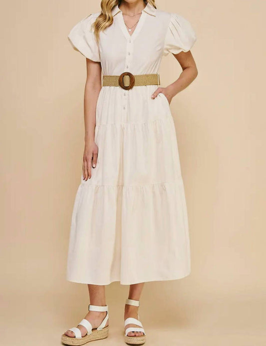 Pinch - Buttondown Belted Maxi Dress