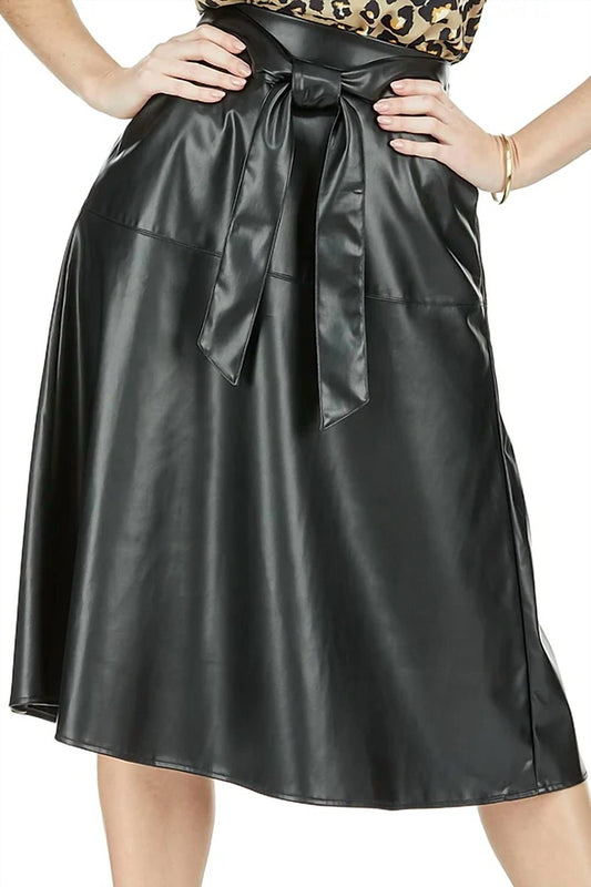 Jade - Pleather Midi Skirt