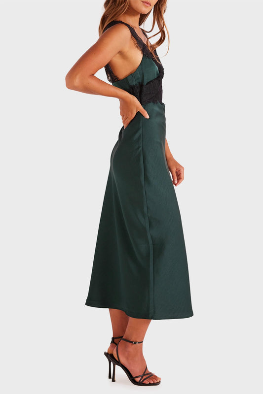 Minkpink - Erin Lace Trim Midi Dress