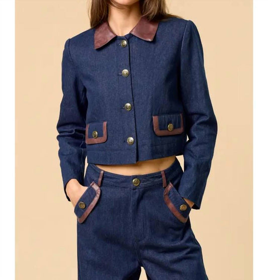 Lalavon - Button Down Contrast Jacket