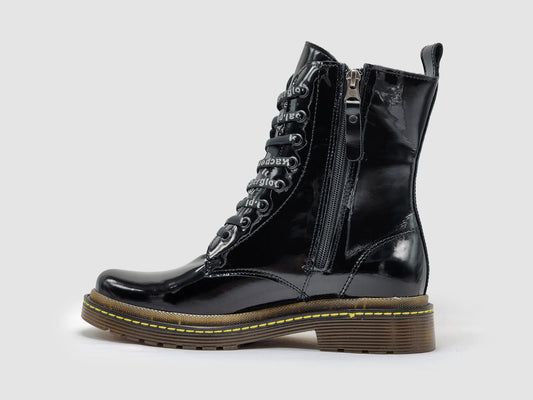 Kcr Group - Women's Premium Mid Patent Leather Boots