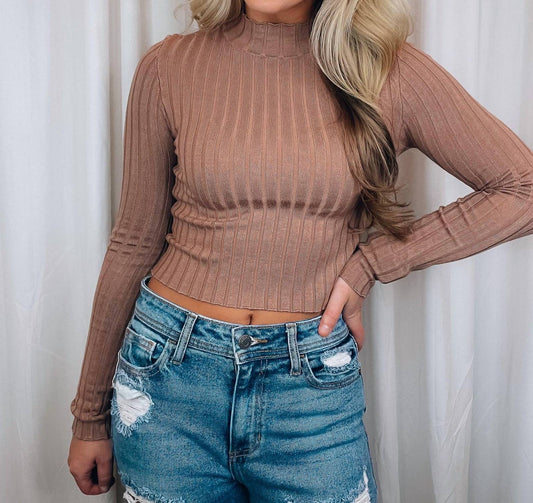 Hyfve - Sweet Affection Ribbed Long Sleeve Top