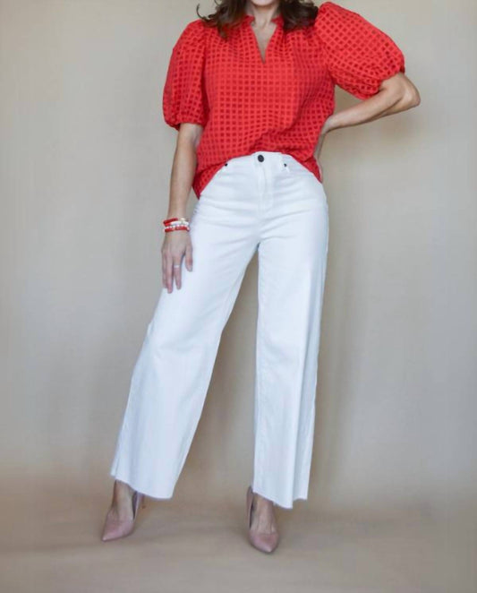 Sugarlips - Poppy Fields Puff Sleeve Top