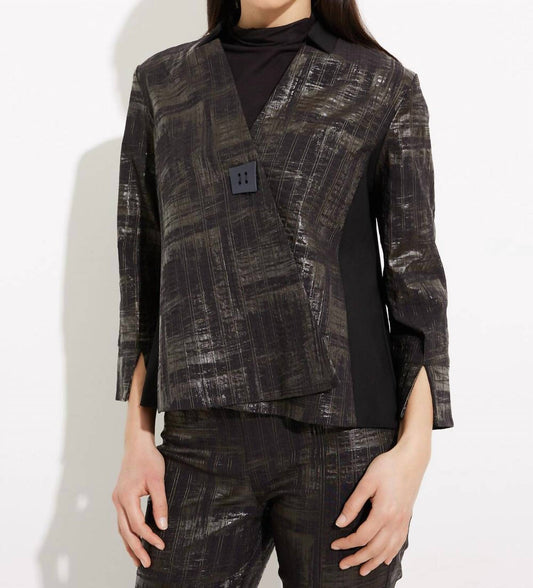 Joseph Ribkoff - Formal Abstract Buttoned Jacket