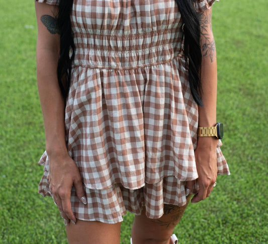 Jade By Jane - Women's Monica Gingham Romper