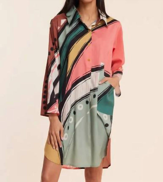 Modaposa - Gabriella Abstract Fall Resort Dress