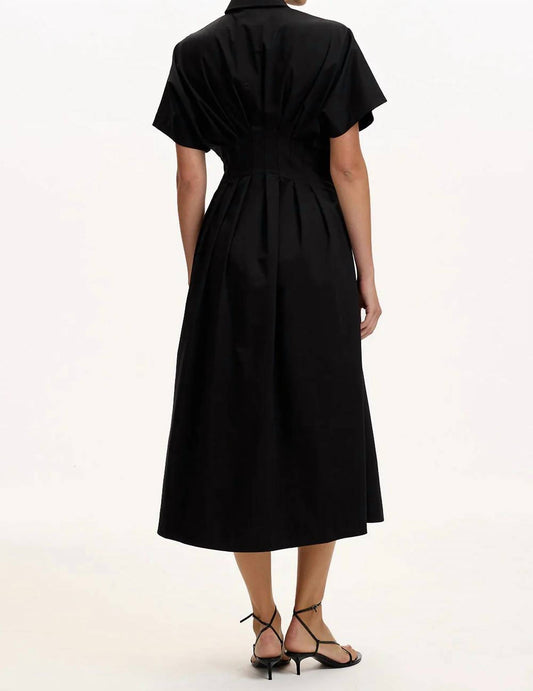 Exquise - Dream Shirt Collar Midi Dress