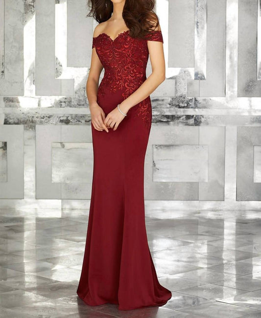 Mgny - Beaded Embroidery On Crepe Dress