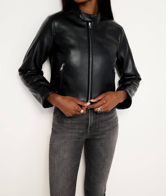 Good American - Faux Leather Moto Jacket