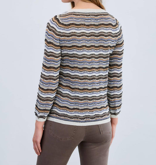 Fdj - 3/4 Sleeve Stripe Sweater