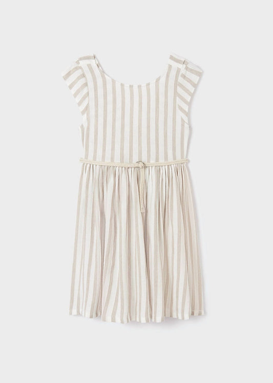 Mayoral - Kid's Striped Linen Belted Dress