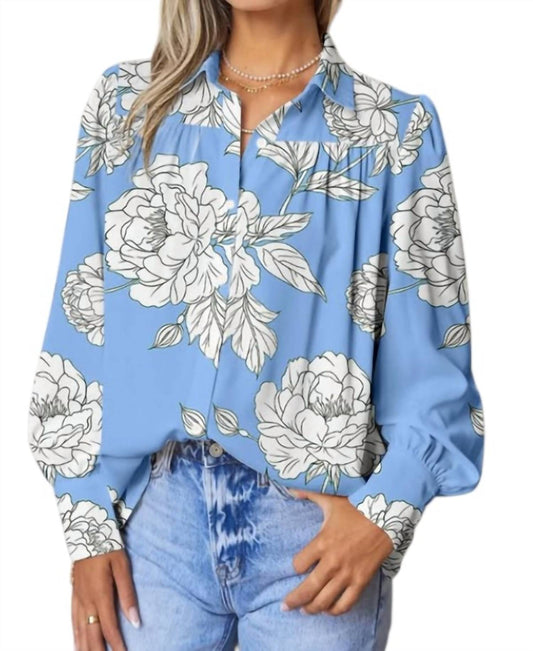 Shewin - Floral Long Sleeve Top