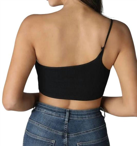 Nikibiki - One Shoulder Ribbed Bralette